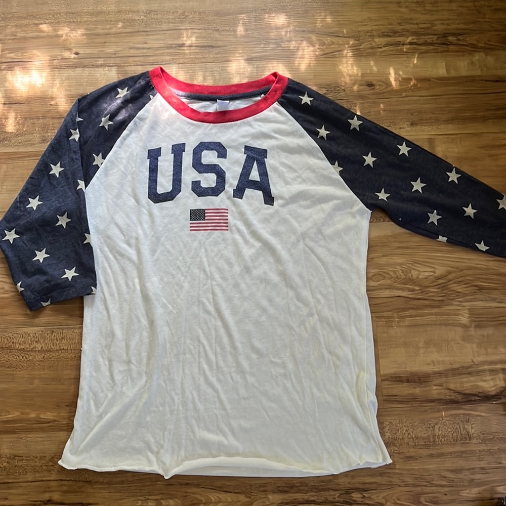 USA Graphic Long Sleeve baseball tee